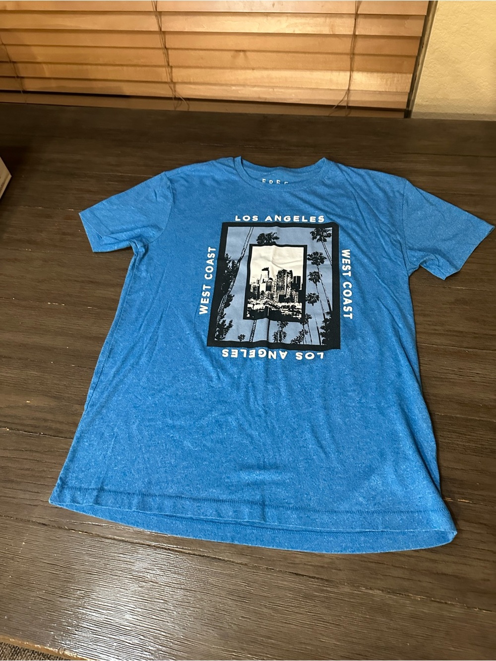 Sz Med Mens Frees State Los Angeles Graphic T-Shirt - Blue